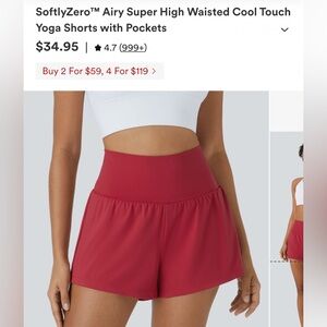 High Waisted Yoga Shorts with Pockets